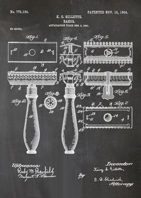 8 Gillette Razor Patent