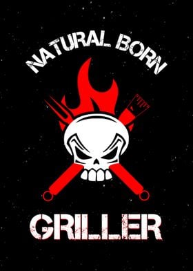 Skull Griller  Wall Art 