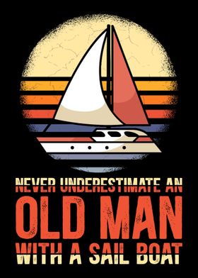 Old Man WIth Sail Boat