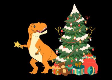 Christmas Dinosaur Trex L