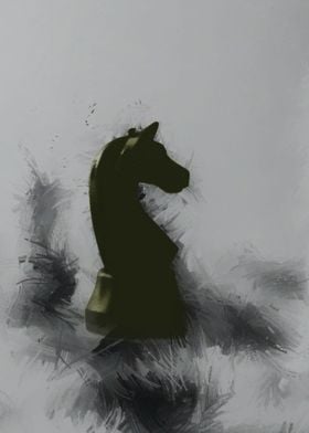 Black Chess Knight