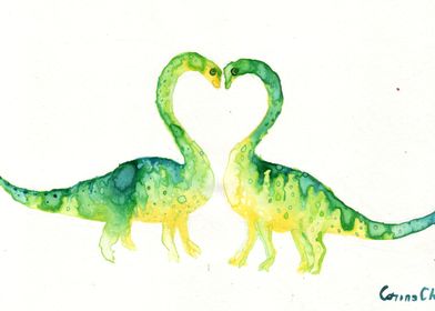 Dinosaurs in love