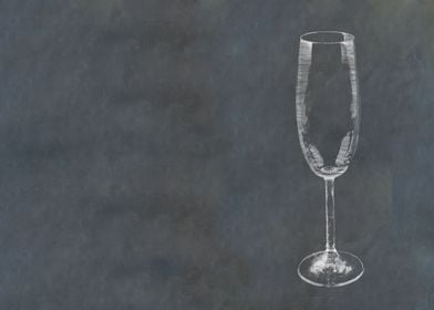 Sketched Champagne Flute