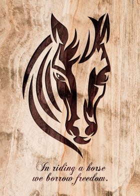 Mustang Quote on Wood