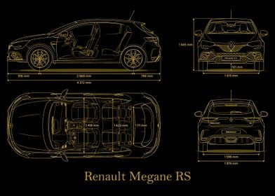 Renault Megane RS gold 