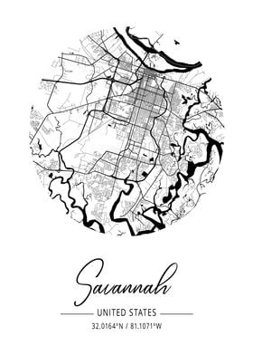 Savannah City Map