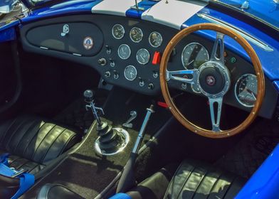 Retro Blue Sport Car