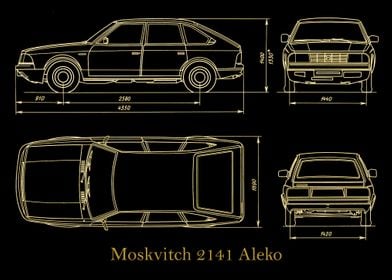 Moskvitch 2141 Aleko gold 