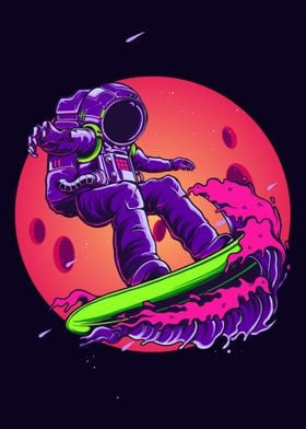 Surfing Astronaut