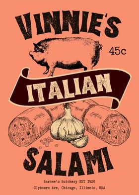 Vinnies Salami Retro 