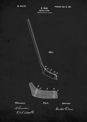 Hockey Stick 1901 Patent