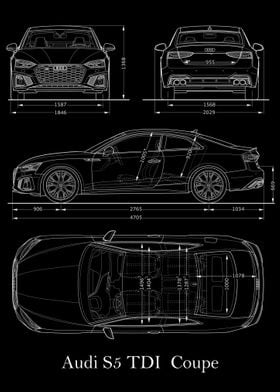 Audi S5 TDI 2019 Blueprint