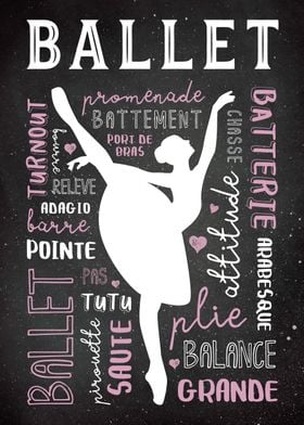 Ballet Word Art Typography