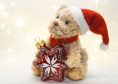 Teddy Bear with Snowflake
