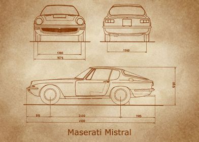 Maserati Mistral 1968 old 