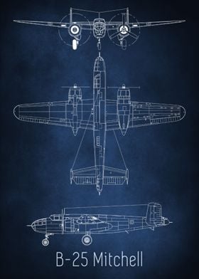 B 25 Mitchell Blueprint