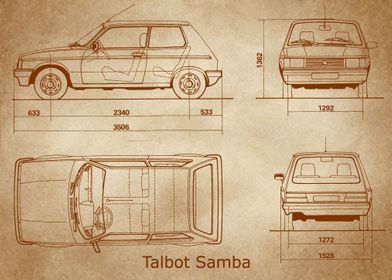 Talbot Samba 1982 old 