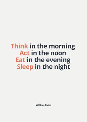 Think act eat sleep