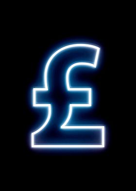 britain pound   neon