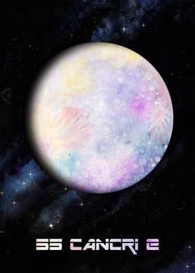 55 Cancri E Watercolor