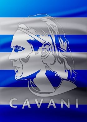 Edinson Cavani Flag Silver