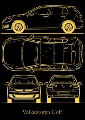 Volkswagen Golf 2013  gold