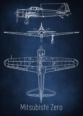 Mitsubishi Zero Blueprint