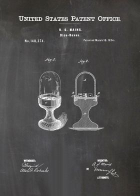 36 1874 Dice Box Patent