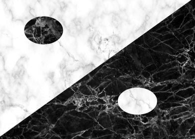 white and black marble 