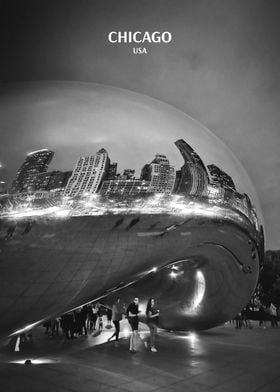 Cloud gate in Chicago