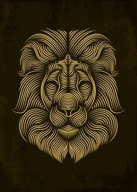 Line Art Lion