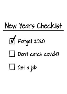 Funny new years checklist