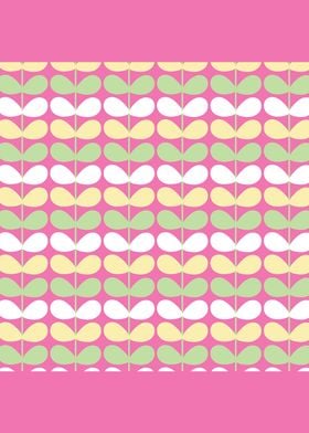 Pink Colorful Stem Pattern