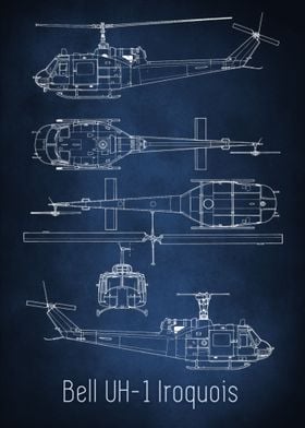 UH 1 Iroquois Blueprint