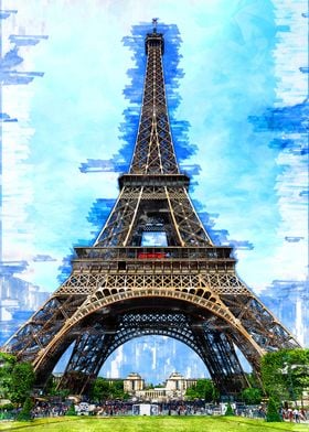 Eiffel Tower Paris Sketch