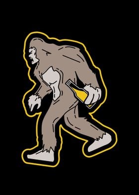 Bigfoot Drinks Beer