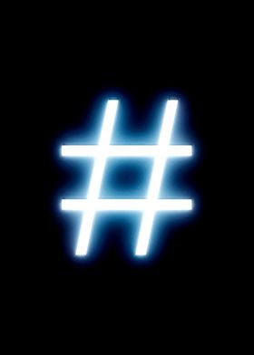 hashtag hashtags neon  