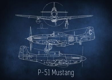 P 51 Mustang Blueprint