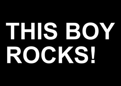 This boy rocks