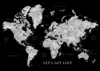 Lets get lost black map