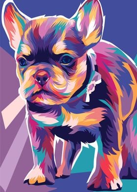 bulldog vector pop art