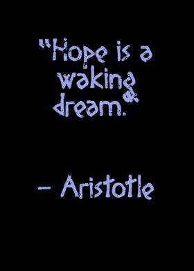 Hope is a waking dream