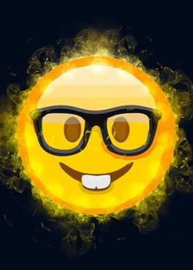 emoji sorrindo glass