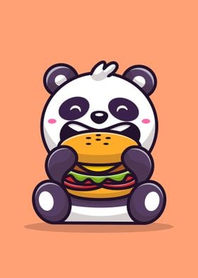 Kawaii Burger Panda