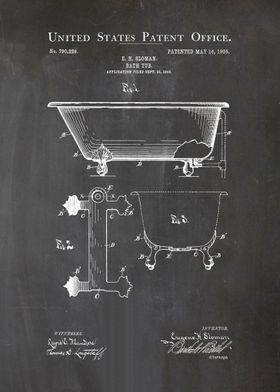 17 Bathtub Patent Print