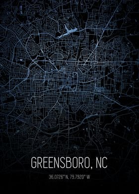 Greensboro City Map