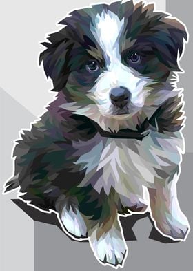 puppys wpap greyscale