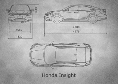 Honda Insight gray old 