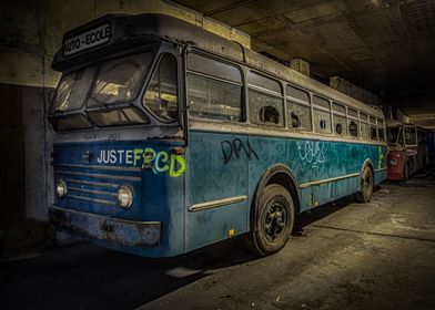 The blue bus