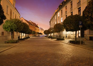 Street in Wroclaw at Night